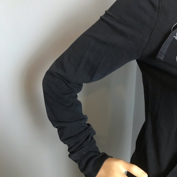 Guess Jeans Black Hooded Sweatshirt – Size Small Petite - Picture 3 of 7